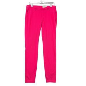HUE Skimmer Pink Pocket Design Pull On Skinny‎ Style Jegging Pants Size Large
